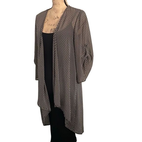 EUC Bellatrix Sheer Polka Dot Print Duster Blouse - Size M - Picture 2 of 5